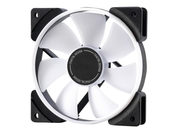 Fractal Design Prisma AL-12 - Kabinettvifte - 120 mm - svart, halvopak hvitt