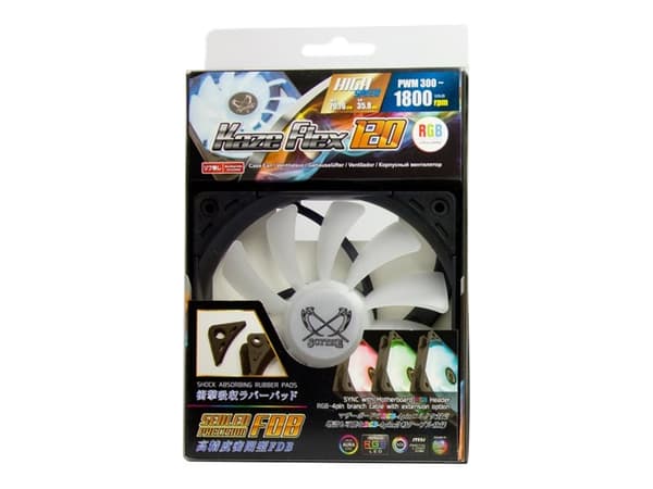 Scythe Kaze Flex 120 RGB PWM SU1225FD12HR-RNP - Kabinettvifte - 120 mm