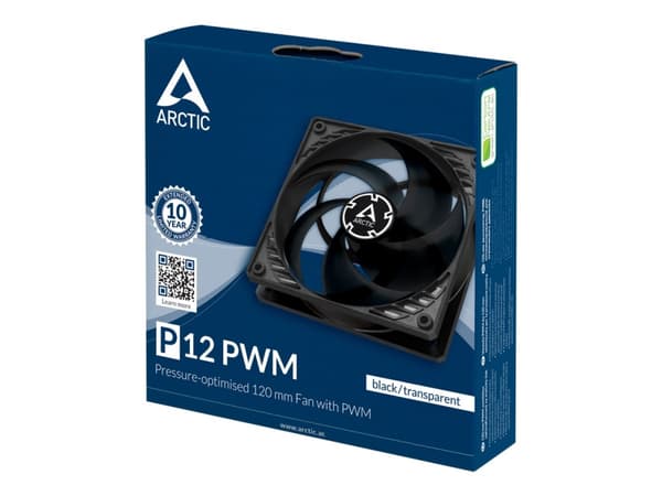 ARCTIC P12 PWM - Kabinettvifte - 120 mm - svart, gjennomsiktig
