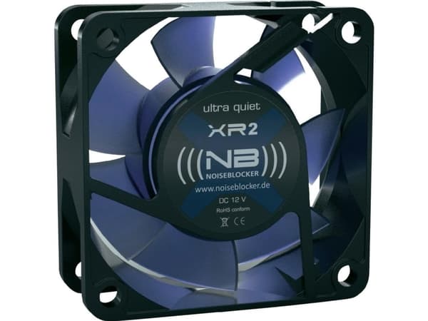 Noiseblocker BlackSilentFan XR2, Fan, 6 cm, 2200 RPM, 15 dB, 24 m³/h, Svart