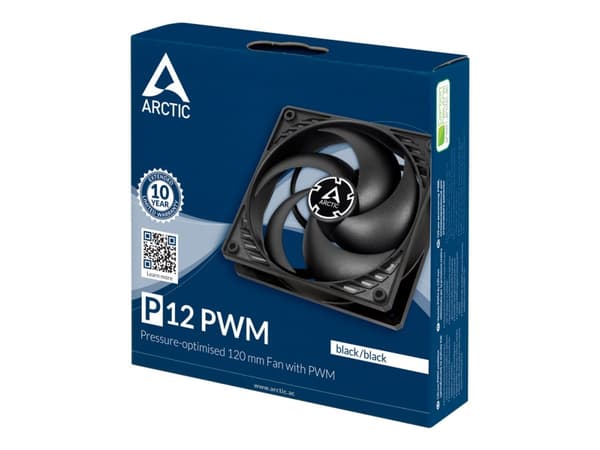 ARCTIC P12 PWM - Lådfläkt - 120 mm - svart Svart