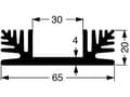 Pikkukuva 1 / 2: Fischer Elektronik SK 48 100 SA Jäähdytyselementit 2,2 K/W (L x S x K) 100 x 65 x 20 mm (L x S x K) 100 x 65 x 20 mm)