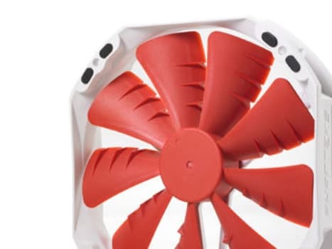 Phanteks PH-F140TS, Vifte, 14 cm, 750 RPM, 1200 RPM, 19 dB, 78,1 cfm Rød, Hvit