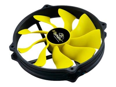 Akasa Viper R Fan AK-FN073 - Kabinettvifte - 145 mm - gul Sort, Gult
