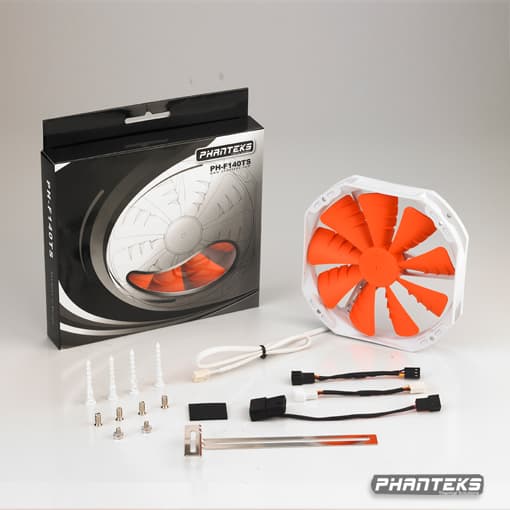 Phanteks PH-F140TS, Vifte, 14 cm, 19 dB, Oransje