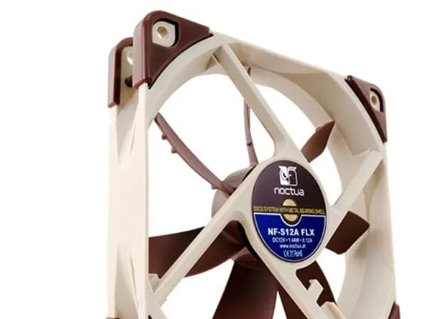 Noctua NF-S12A FLX - Kabinettvifte - 120 mm Beige, Brun