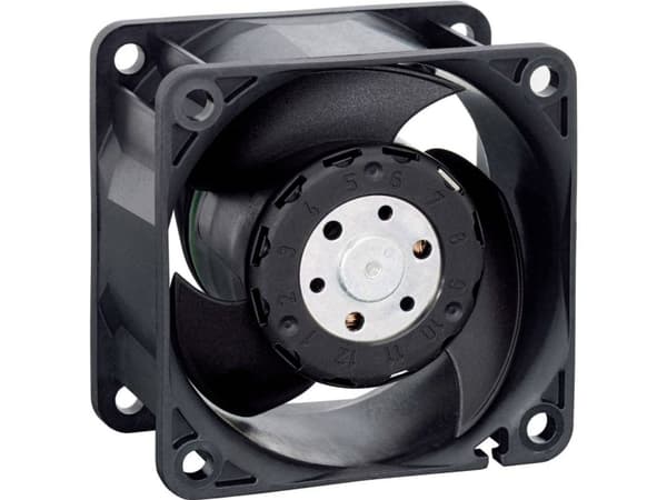 ebm-papst 614JH, Vifte, 6 cm, 11700 RPM, 70 m³/t, Sort