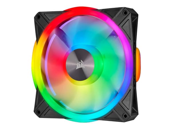 Corsair iCUE QL140 RGB - Kabinet-blæser - 140mm - 1250rpm - PWM - 26 dBA - 50.2 kubikfod/min Sort, Grå