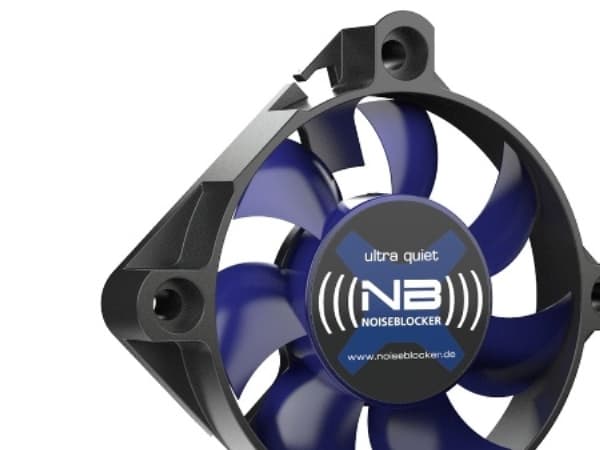 Noiseblocker BlackSilentFan XS-2, Fan, 5 cm, 4000 RPM, 21,1 dB, 8,9 cfm, Svart, Blå
