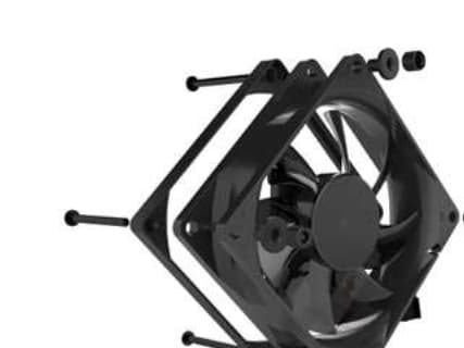 Noiseblocker BlackSilentPro P-1, Fan, 8 cm, 1500 RPM, 15,4 dB, 17,2 cfm, Svart Svart