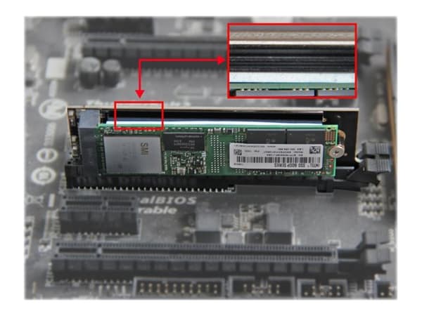 Delock - Värmeledande platta - M.2 Card - grå (paket om 2)