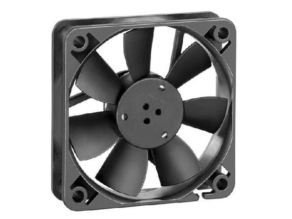 ebm-papst 614F, Vifte, 6 cm, 3900 RPM, 29 m³/t, Sort Sort