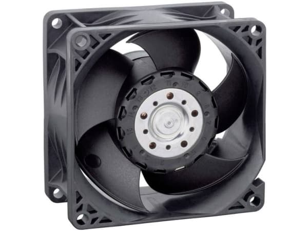 ebm-papst 8218 JH3, Vifte, 8 cm, 12000 RPM, 190 m³/t, Sort