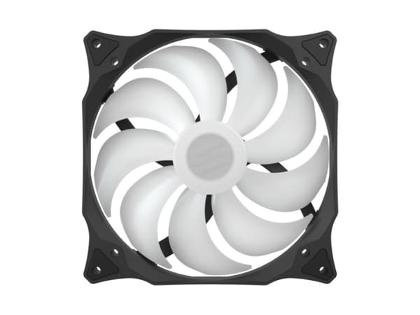 SilentiumPC Stella HP RGB 140 PWM, vifte, 14 cm, 800 rpm, 1800 rpm, 78,7 kubikkfot/min., svart, hvit