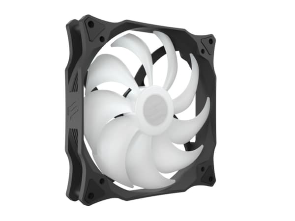 SilentiumPC Stella HP RGB 140 PWM, vifte, 14 cm, 800 rpm, 1800 rpm, 78,7 kubikkfot/min., svart, hvit