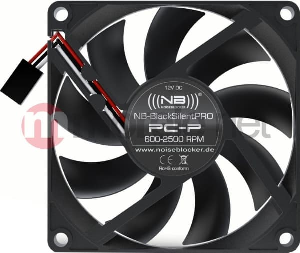 Noiseblocker BlackSilentPro PC-P, Vifte, 8 cm, 2500 RPM, 25,8 dB, 30,6 cfm, 52 m³/t