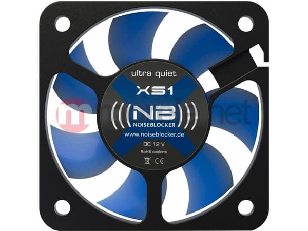 Noiseblocker BlackSilentFan XS-1, Vifte, 5 cm, 3000 RPM, 16,3 dB, Sort, Blå