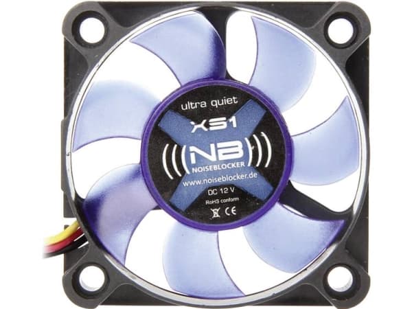 Noiseblocker BlackSilentFan XS-1, Vifte, 5 cm, 3000 RPM, 16,3 dB, Sort, Blå