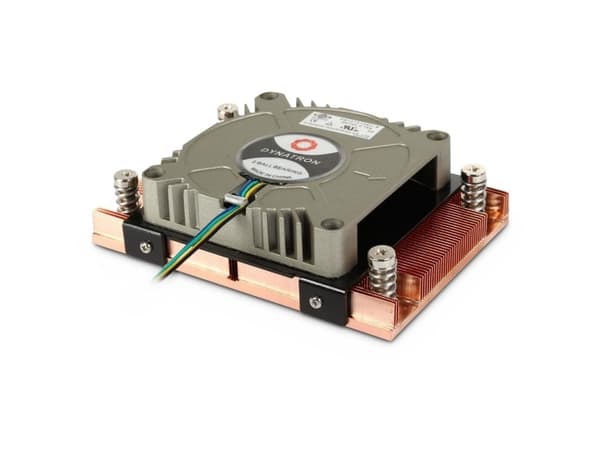 Dynatron A18, luftkylare, 7 cm, 1100 rpm, 6000 rpm, 53,8 dB, 14,3 kubikfot/min. Koppar, Grå