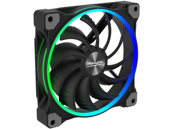 Alpenföhn Wing Boost 3 ARGB PWM PC-kabinet-blæser Sort (B x H x T) 140 x 140 x 25 mm Inkl. LED-belysning