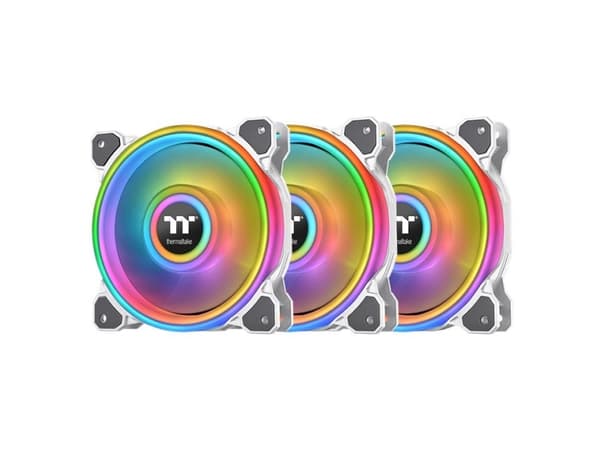 Thermaltake Riing 12 RGB Radiator Fan TT Premium Edition - Kabinettvifte - 120 mm - hvit (en pakke 3)