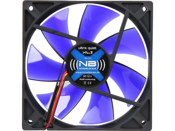 Noiseblocker BlackSilentFan XL2, Vifte, 12 cm, 1500 RPM, 98 m³/t, Sort