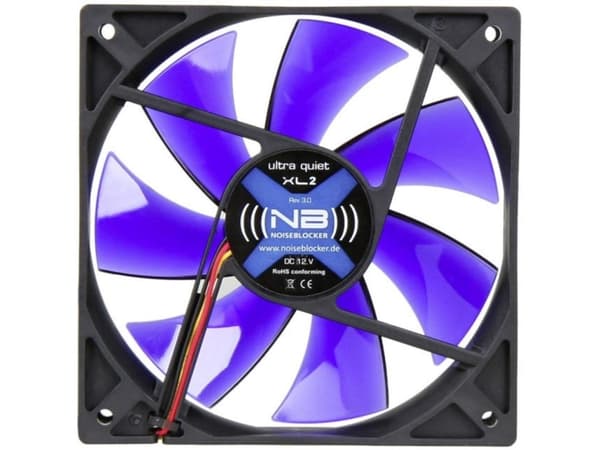 Noiseblocker BlackSilentFan XL2, Vifte, 12 cm, 1500 RPM, 98 m³/t, Sort