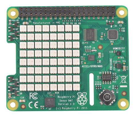 Raspberry Sence HAT, Sensorboard med LED-array Raspberry Pi® Sense Hat expansionskort