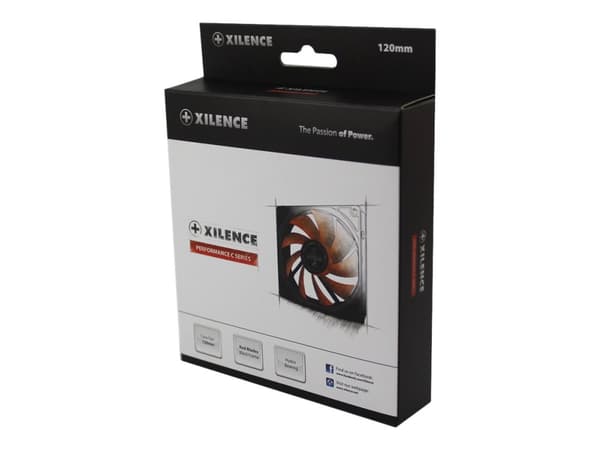Xilence Performance C Series XPF120.R - Kabinettvifte - 120 mm - svart, rød Sort, Rød