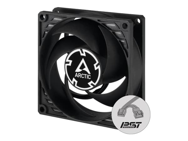 ARCTIC P8 PWM PST, Tuuletin, 8 cm, 3000 rpm, 0,3 tuuletinta, 23,4 kuutiometriä/min, 40,3 m³/h musta