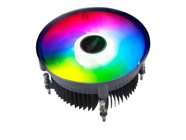 Akasa Vegas Chroma LG - Prosessorkjøler - adresserbar RGB - (for: LGA1156, LGA1155, LGA1150, LGA1151, LGA1200) - anodisert aluminium - 120 mm - svart Sort
