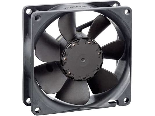 ebm-papst 8414 NGM, Vifte, 8 cm, 2600 RPM, 58 m³/t, Sort Sort
