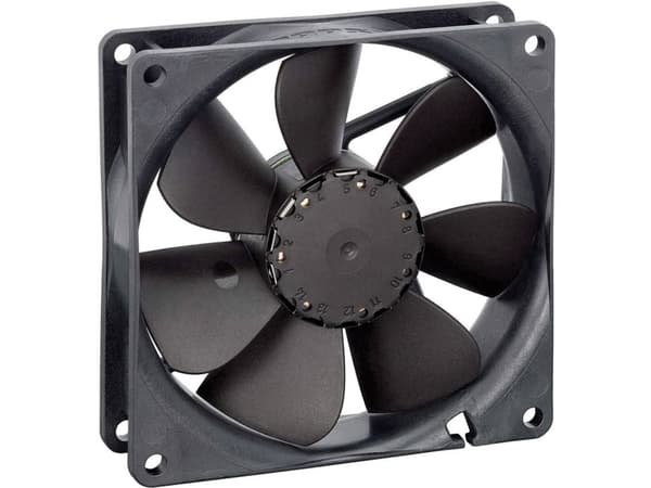 ebm-papst 3414 NGL, Fan, 9,2 cm, 1950 RPM, 61 m³/h, Svart