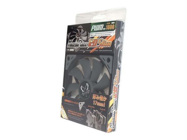 Scythe Kaze Flex 120 Silm PWM KF1215FD18-P - Kabinettvifte - 120 mm Grå