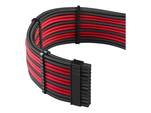 CableMod PRO Series ModMesh RT-Series - Strømkabelsett - formstøpt - svart, rød