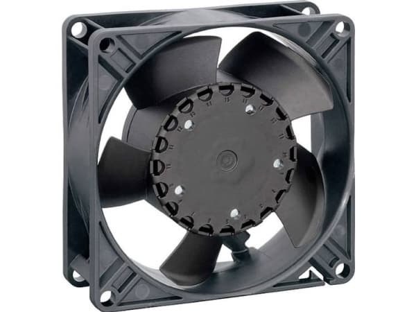 ebm-papst 3314 NN, Vifte, 9,2 cm, 2650 RPM, 80 m³/t, Sort