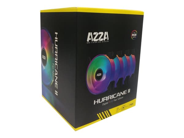AZZA Hurricane II - Lådfläkt - 120 mm (paket om 4)