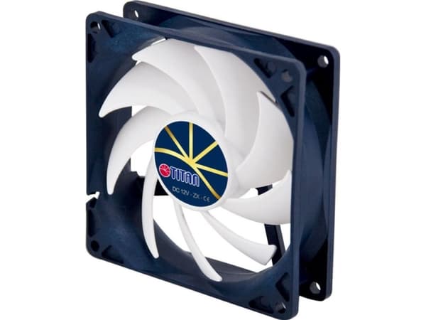 Titan TFD-9225H12ZP/KE(RB), Vifte, 9,2 cm, 270 RPM, 2700 RPM, Sort, Hvit