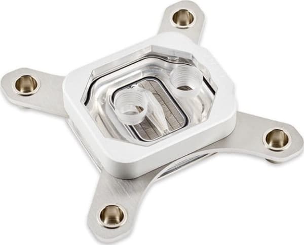 Aqua Computer 21871, Vannblokk, Acetal, Aluminium, Sølv, Aluminium, Sølv, Hvit, LGA 1700, RGBpx, 1/4"