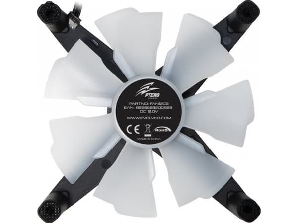 EVOLVEO Ptero 12CB, PWM, 4pin, LED modrý, 12V ventilator 120mm