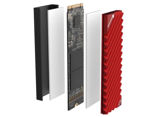 Jonsbo M.2-3 RED, Heatsink/Radiatior, Sort, Rød