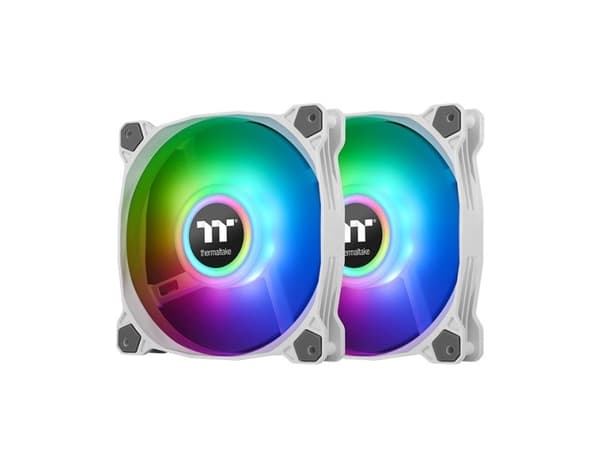 Thermaltake Pure Duo 12 ARGB Sync Radiator Fan - Kabinettvifte - 120 mm - hvit (en pakke 2)