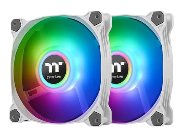 Thermaltake Pure Duo 12 ARGB Sync Radiator Fan - Kabinettvifte - 120 mm - hvit (en pakke 2) Hvit