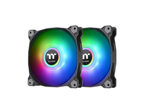 Thermaltake Pure Duo 12 ARGB Sync Radiator Fan - Lådfläkt - 120 mm - svart (paket om 2)