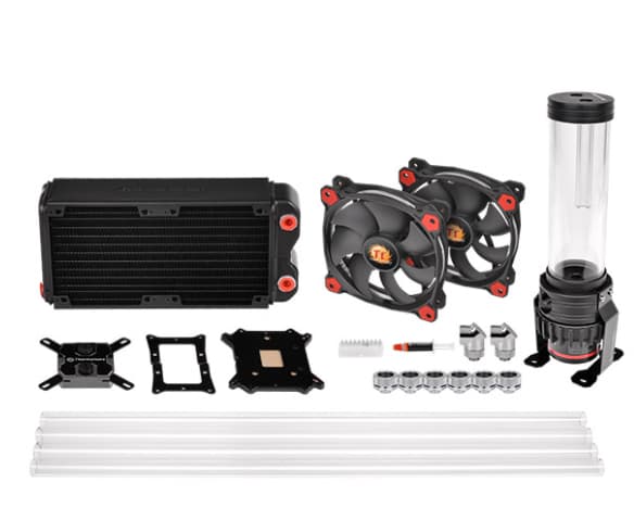 Thermaltake Pacific RL240 D5 Hard Tube Water Cooling Kit - Sett for væskekjølesystem - (for: LGA775, LGA1156, AM2, AM2+, LGA1366, AM3, LGA1155, AM3+,