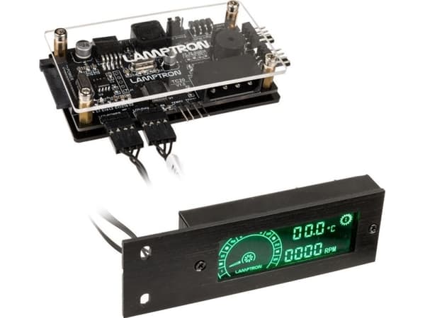 Lamptron TC20 PCI RGB tuuletin ja LED-ohjain - musta