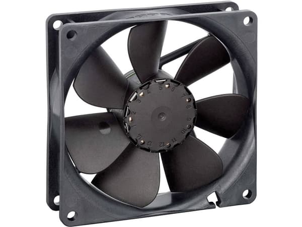 ebm-papst 3412NHH, Fläkt, 9,2 cm, 3250 rpm, 39 fläktar, 60 kubikfot/min., 102 m³/h