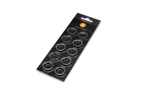 EK Water Blocks EK-Quantum Torque Color Ring 10-Pack HDC 12, Momentfestering, Sølv, 10 stykker, Slovenia