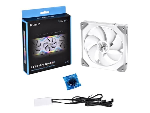 Lian Li UNI FAN SL140 - Lådfläkt - 140 mm - vit