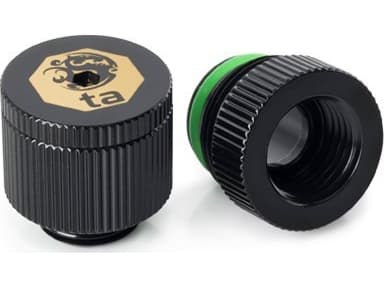 Bitspower Touchaqua Water Outlet G1/4 Inch Male Thread - 2-Pack, Black